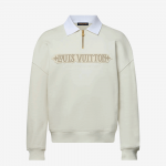 ルイヴィトン エンベリッシュド ハーフジップ スウェットシャツ 1AHW28