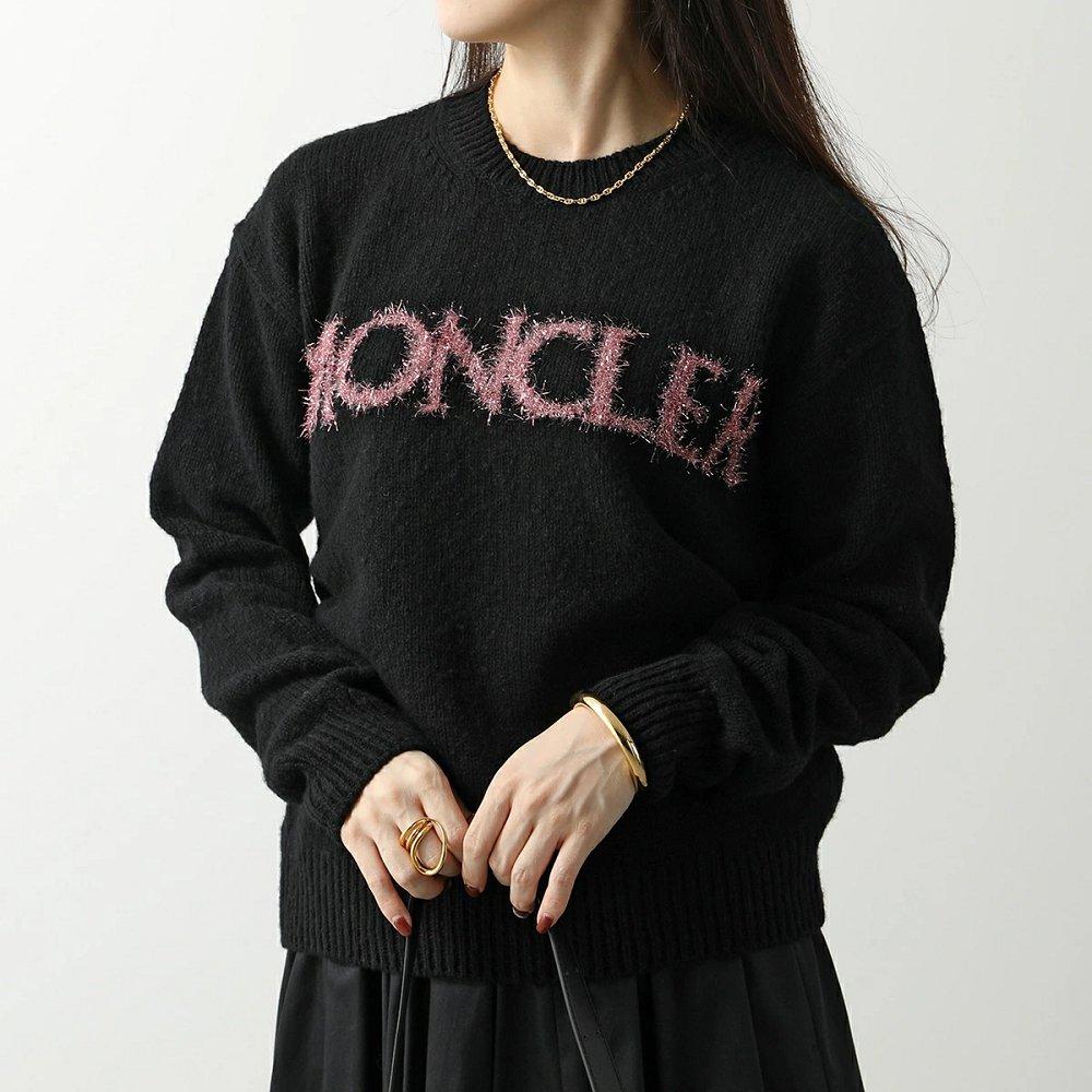 モンクレール ニット CREW NECK レディース セーター ウール ロゴ メリヤス編み ゲージ5 クルーネック 9C00003 M3307