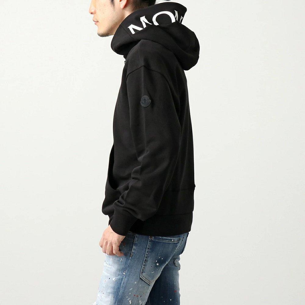 モンクレール フーディー  HOODIE メンズ ハーフジップ プルオーバー パーカー スウェット アイコンパッチ フードロゴ8G00036 8098U 999
