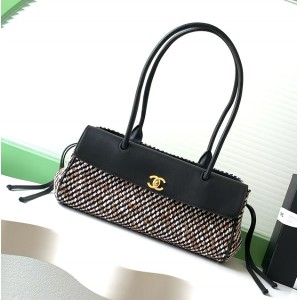 CHANEL  ツイード&レザー スモール ショッピングバッグ AS6288 B24254 U9706