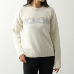 モンクレール ニット CREW NECK レディース セーター ウール ロゴ メリヤス編み ゲージ5 クルーネック 9C00003 M3307