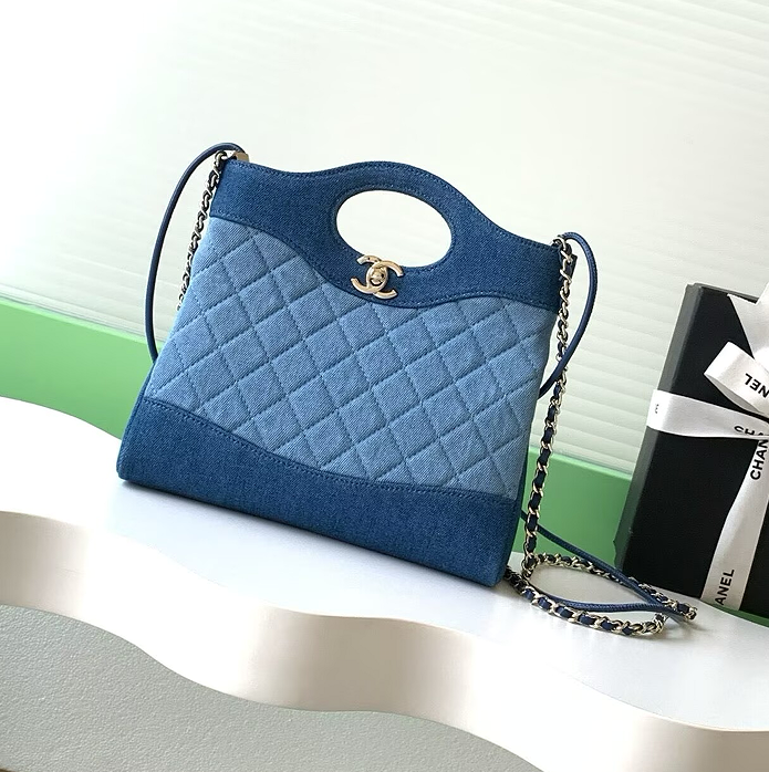  シャネル CHANEL 31 ミニ ショッピング バッグ ウォッシュド デニム AS4133-B23555-U7721