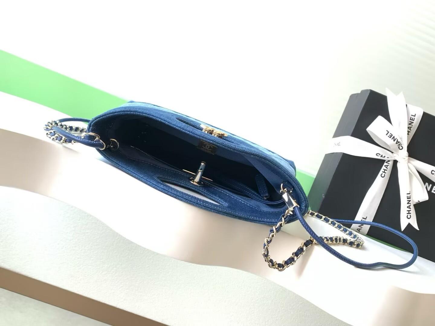  シャネル CHANEL 31 ミニ ショッピング バッグ ウォッシュド デニム AS4133-B23555-U7721