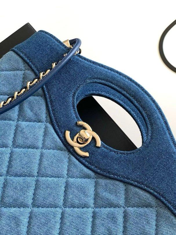  シャネル CHANEL 31 ミニ ショッピング バッグ ウォッシュド デニム AS4133-B23555-U7721