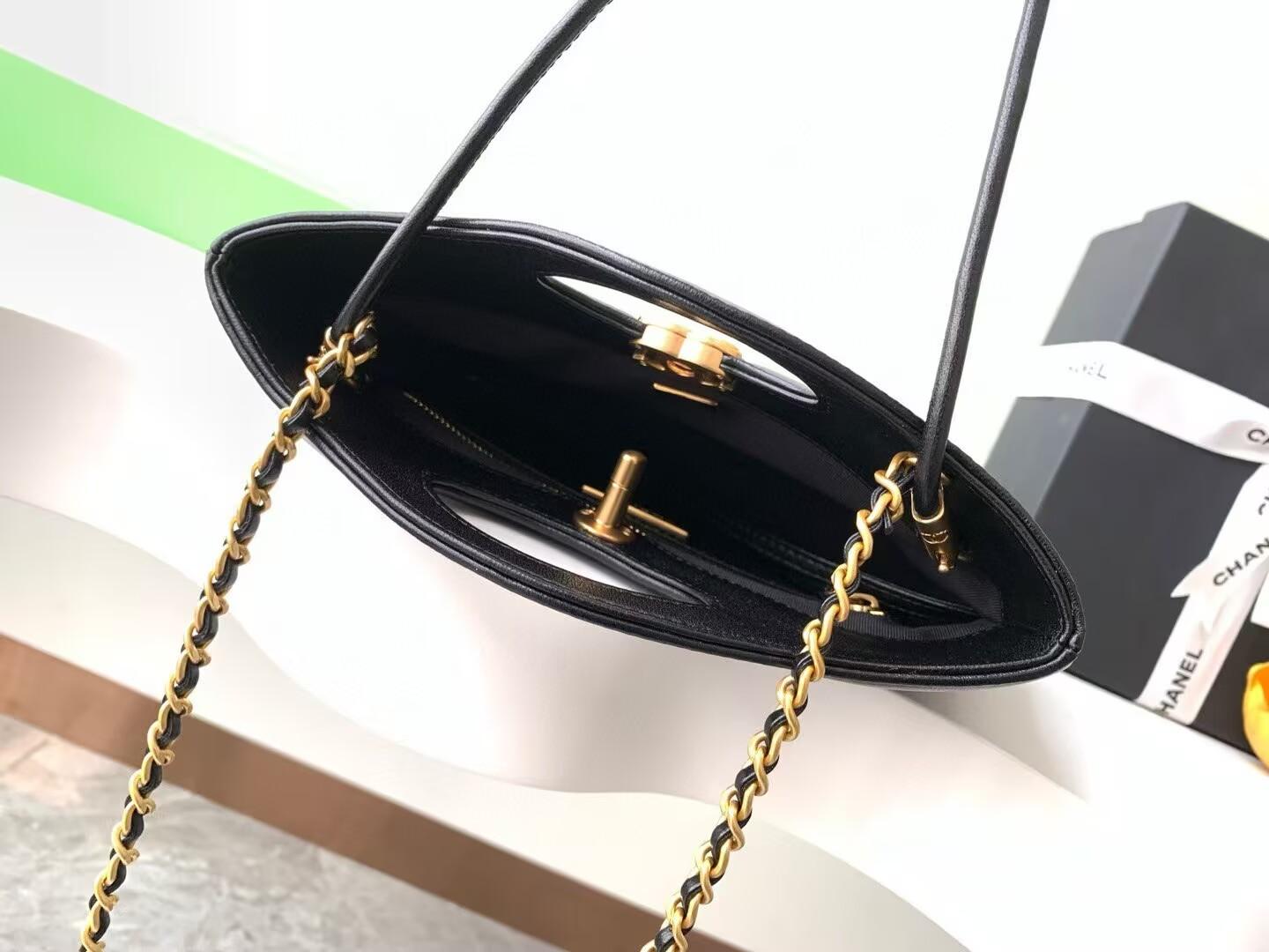  CHANEL 31 ミニショッピングバッグ ブラック AS4133 B19505 94305