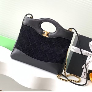  CHANEL 31 ミニショッピングバッグ ブラック AS4133 B19505 94305
