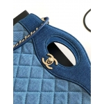  シャネル CHANEL 31 ミニ ショッピング バッグ ウォッシュド デニム AS4133-B23555-U7721