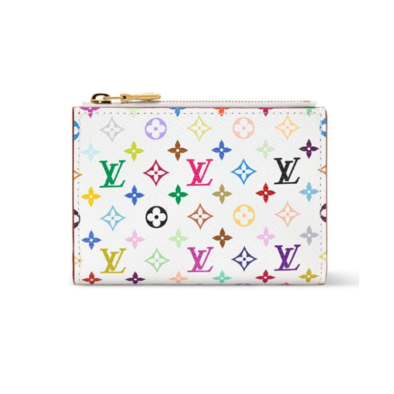 ルイヴィトン LV x TM Lisa ホワイトモノグラム 二つ折り財布 M27736