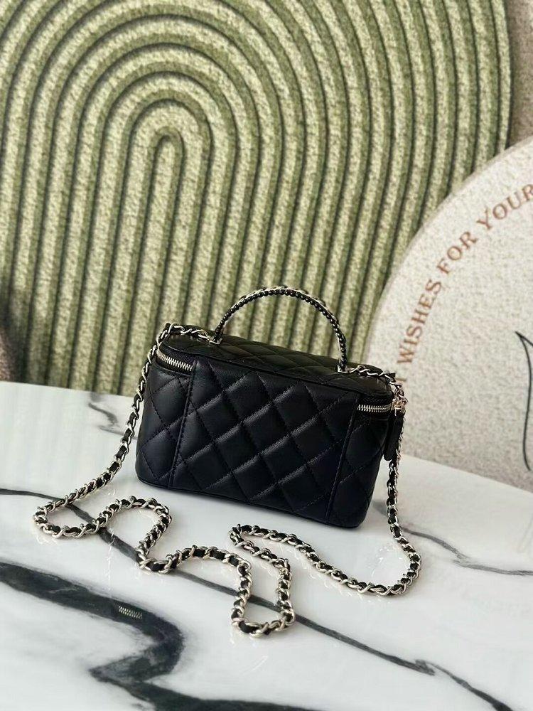 CHANEL ヴァニティバッグ トップハンドル ブラック AP2199