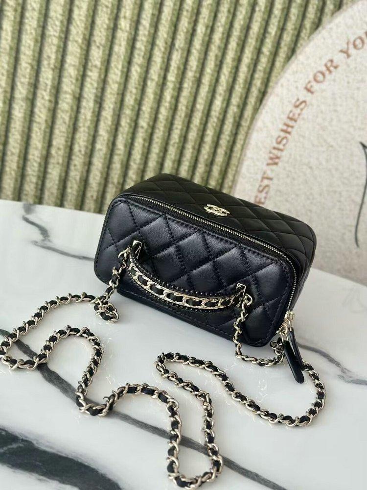CHANEL ヴァニティバッグ トップハンドル ブラック AP2199