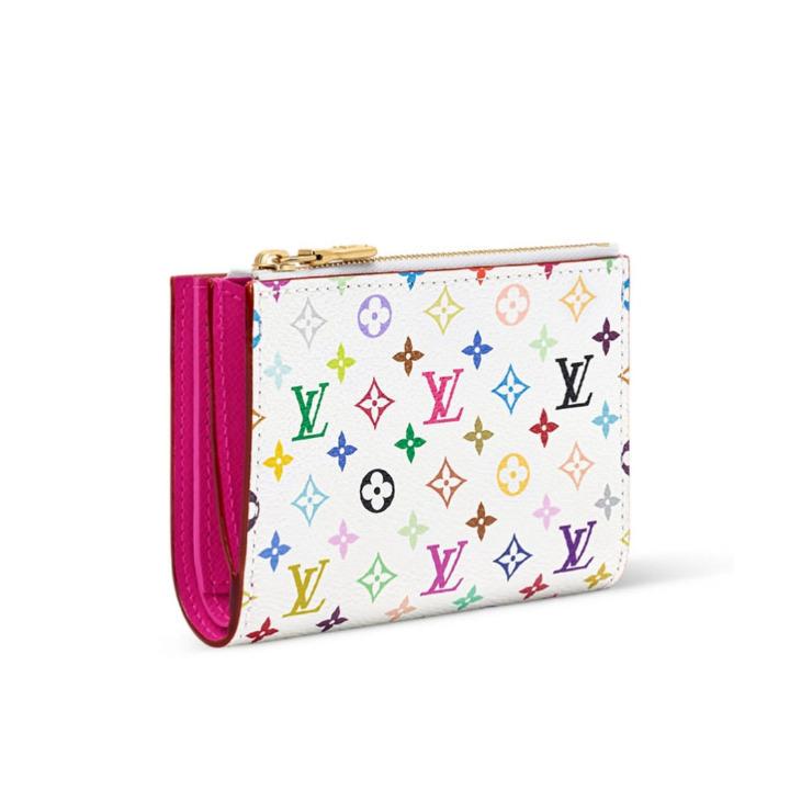 ルイヴィトン LV x TM Lisa ホワイトモノグラム 二つ折り財布 M27736