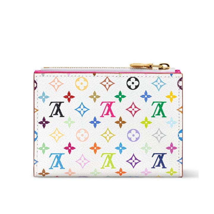 ルイヴィトン LV x TM Lisa ホワイトモノグラム 二つ折り財布 M27736