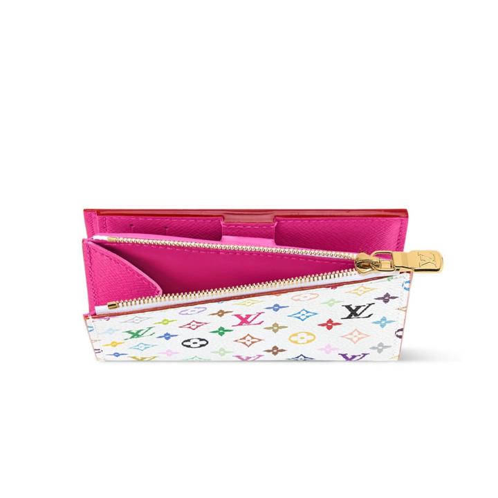ルイヴィトン LV x TM Lisa ホワイトモノグラム 二つ折り財布 M27736