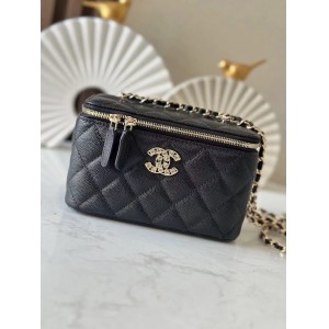 CHANEL ヴァニティバッグ トップハンドル ブラック AP2199