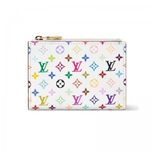 ルイヴィトン LV x TM Lisa ホワイトモノグラム 二つ折り財布 M27736