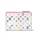 ルイヴィトン LV x TM Lisa ホワイトモノグラム 二つ折り財布 M27736