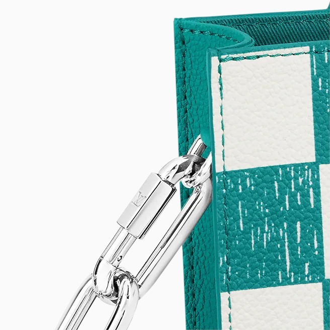 LOUIS VUITTON ルイヴィトン ダミエチェッカーボード サックプラXS ショルダーバッグ レザー レディース ターコイズ N60495