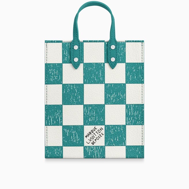 LOUIS VUITTON ルイヴィトン ダミエチェッカーボード サックプラXS ショルダーバッグ レザー レディース ターコイズ N60495