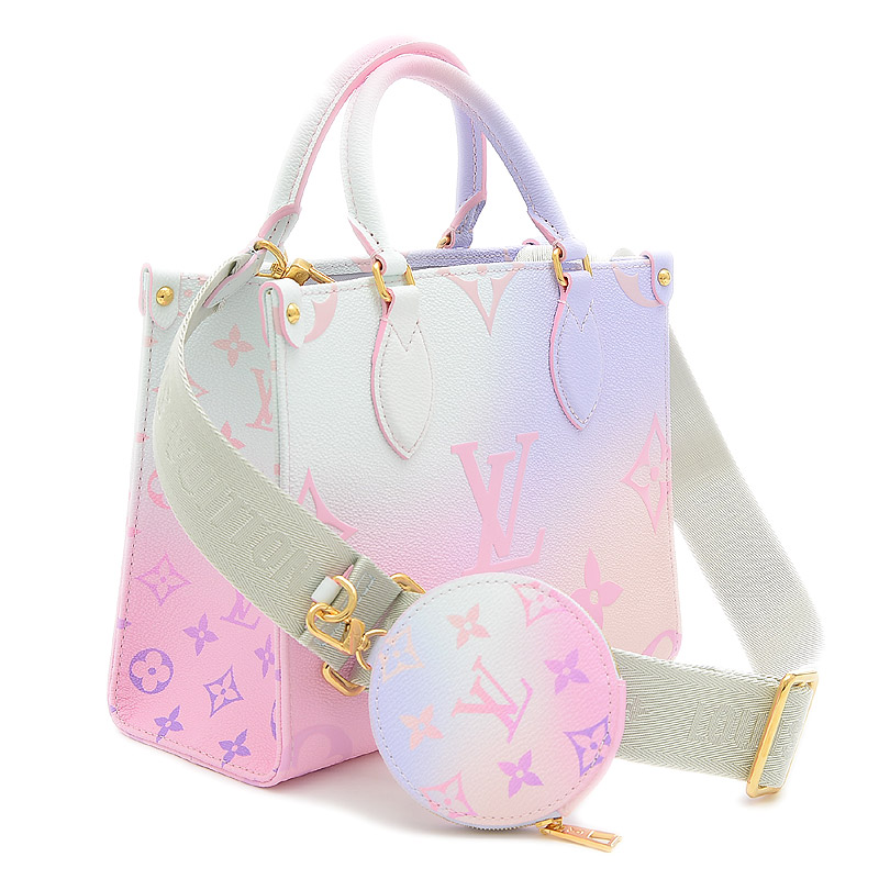 ルイ・ヴィトン LV ハンドバッグ ショルダーバッグ オンザゴーPM サンライズ パステル M59856