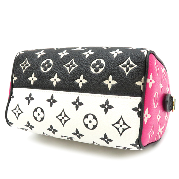 ルイヴィトン LOUIS VUITTON 2WAYバッグ スピーディ・バンドリエール 20 ブラック/ホワイト ボストンバッグ 黒 白 ピンク ゴールド金具 M46088 レディース