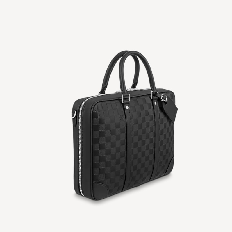 ルイヴィトン LV シリウス・ブリーフケース ダミエアンフィニ レザー N45288