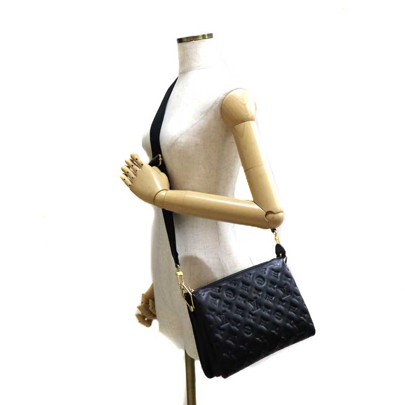 ルイヴィトン LOUIS VUITTON モノグラム クッサンPM ノワール 3WAY ラムレザー/チェーン M57790