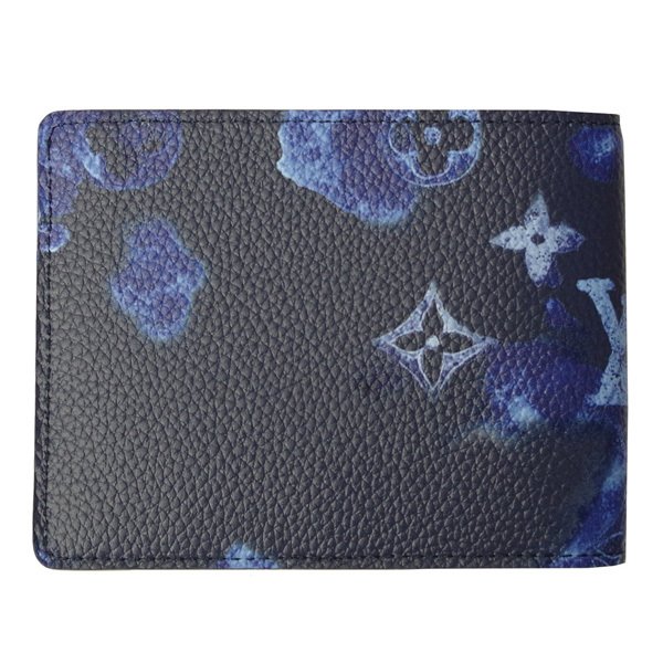 LOUIS VUITTON ルイ・ヴィトン 二つ折り財布 ポルトフォイユ・スレンダー ダークブルー モノグラムレザー M80464