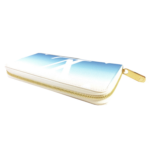 ルイヴィトン LOUIS VUITTON ジッピー・ウォレット 長財布 ブルー モノグラム・キャンバス M80360