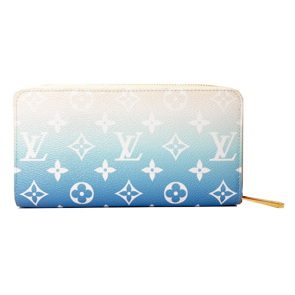 ルイヴィトン LOUIS VUITTON ジッピー・ウォレット 長財布 ブルー モノグラム・キャンバス M80360