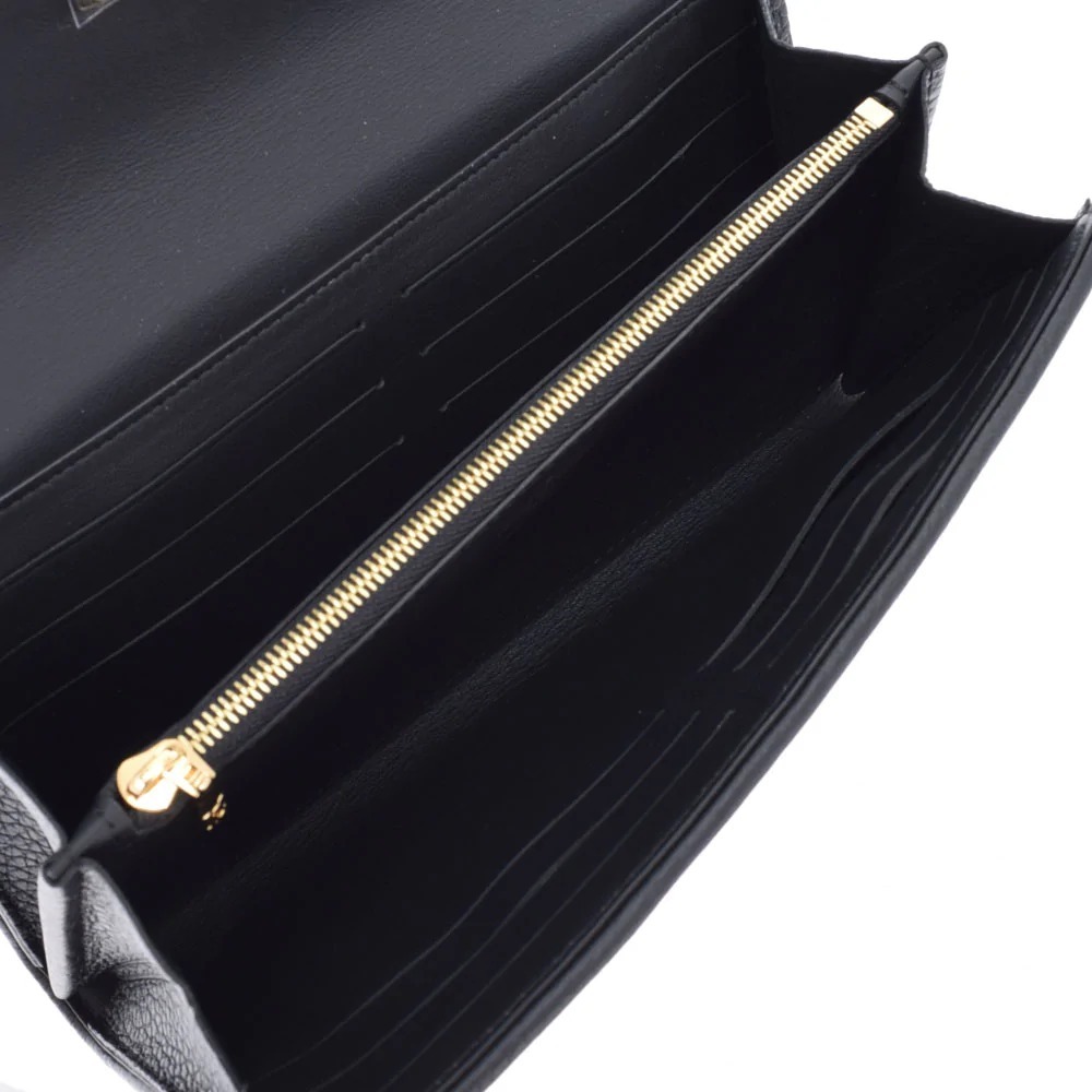 ルイヴィトン ポルトフォイユ カプシーヌ ベージュ/黒 レディース キャンバス 長財布 M81305