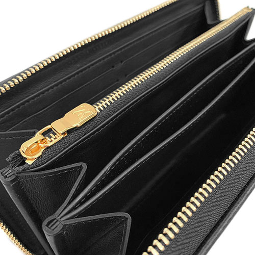 ルイヴィトン Louis Vuitton ラムレザー ジッピーウォレット ファスナー長財布 ノワール レディース M81510