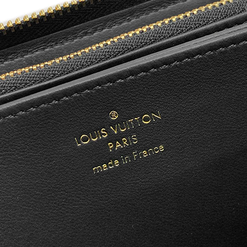 ルイヴィトン Louis Vuitton ラムレザー ジッピーウォレット ファスナー長財布 ノワール レディース M81510