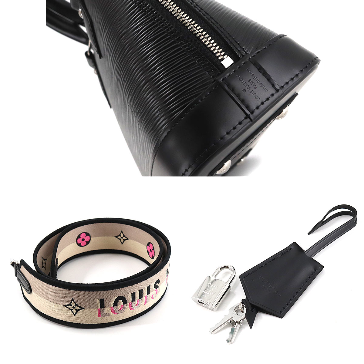 ルイ ヴィトン LOUIS VUITTON エピ アルマ BB 2way ハンド ショルダー バッグ レザー ノワール M59217